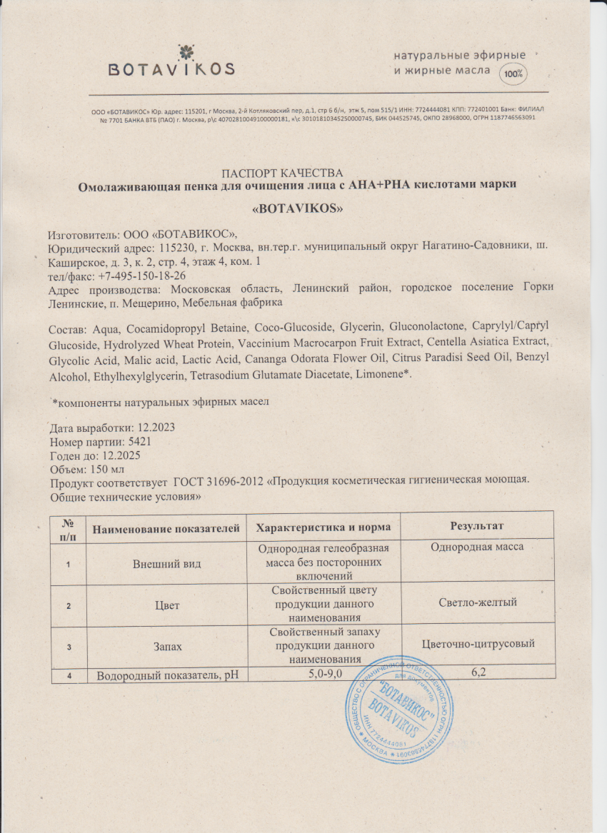 Паспорт №122023